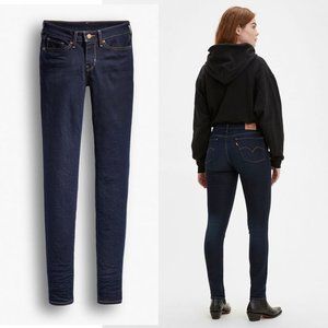 NWT LEVI'S 711 Skinny Dark Wash Jeans,  27 x 30